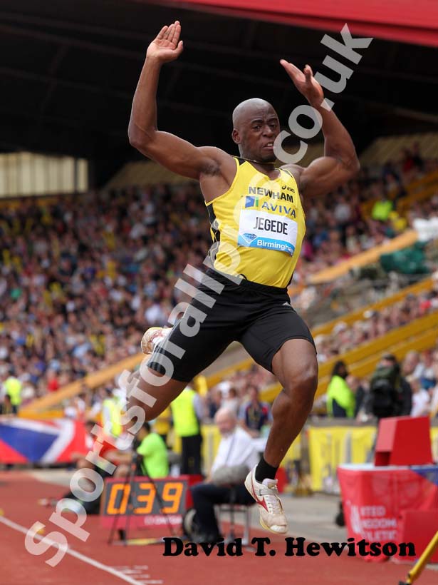 J.J. Jegede, long jump, 2012 Samsung Diamond League, Birmingham.